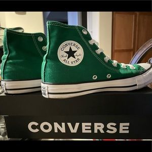 Amazon green high top converse